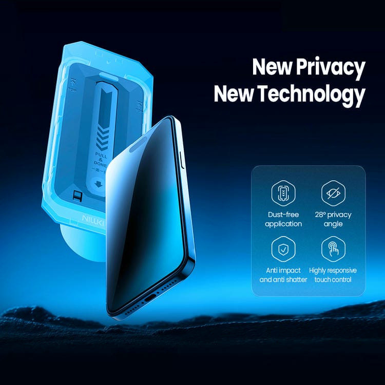 Kính cường lực chống nhìn trộm iPhone 17 Pro Max Nillkin Guardian+Khay tự dán 10